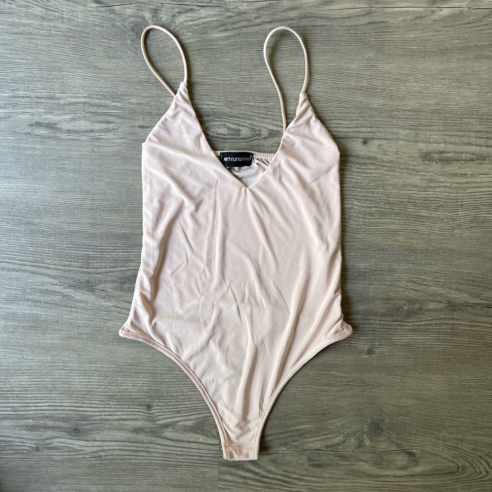 Pretty Little Thing Light Pink Bodysuit, Size 2 or XS